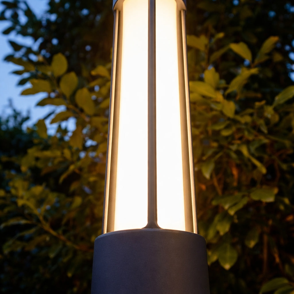 Modern Cylindrical Bollard Light Outdoor LED Waterproof Aluminum 3000K For Pathway Illumination