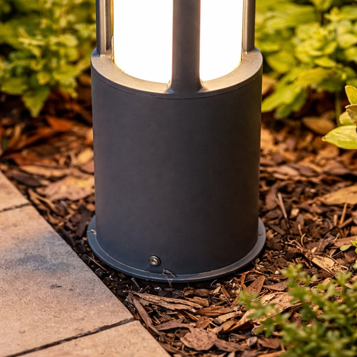 Modern Cylindrical Bollard Light Outdoor LED Waterproof Aluminum 3000K For Pathway Illumination