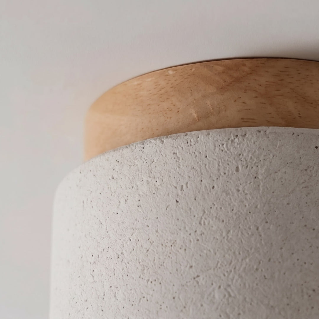 Modern Minimalist Round Ceiling Light Fixture Concrete LED GX53 Adjustable Color Temperature