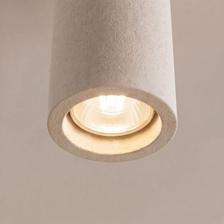 Modern Minimalist Round Ceiling Light Fixture Concrete LED Adjustable Ambient Lighting