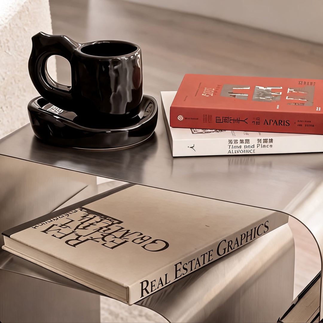 Modern Minimalist Side Table Stainless Steel Compact Design Versatile Bedside Table