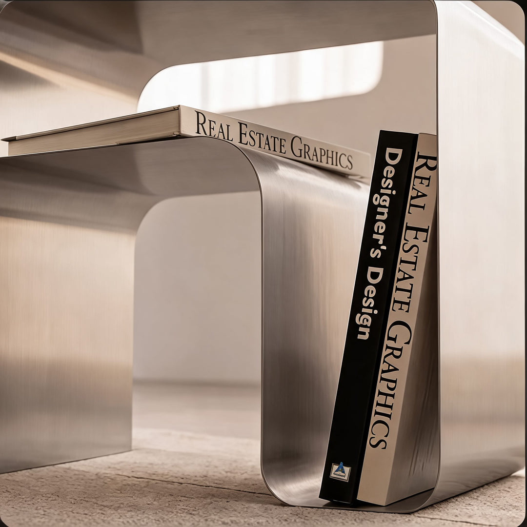 Modern Minimalist Side Table Stainless Steel Compact Design Versatile Bedside Table