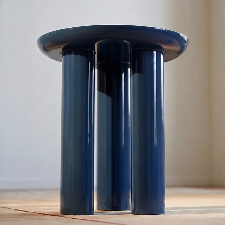 Modern Circular Side Table Solid Wood Triple-Leg Structure Compact Design for Small Spaces