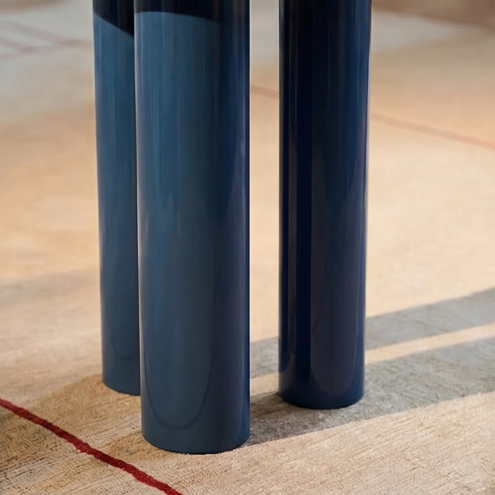 Modern Circular Side Table Solid Wood Triple-Leg Structure Compact Design for Small Spaces