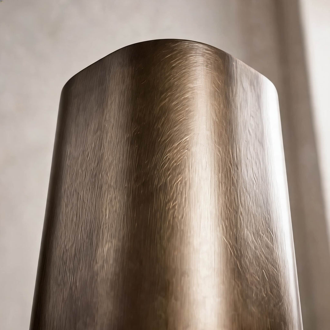Contemporary Small Side Table with Irregular Top and Hand-Brushed Steel Finish for Versatile Spaces