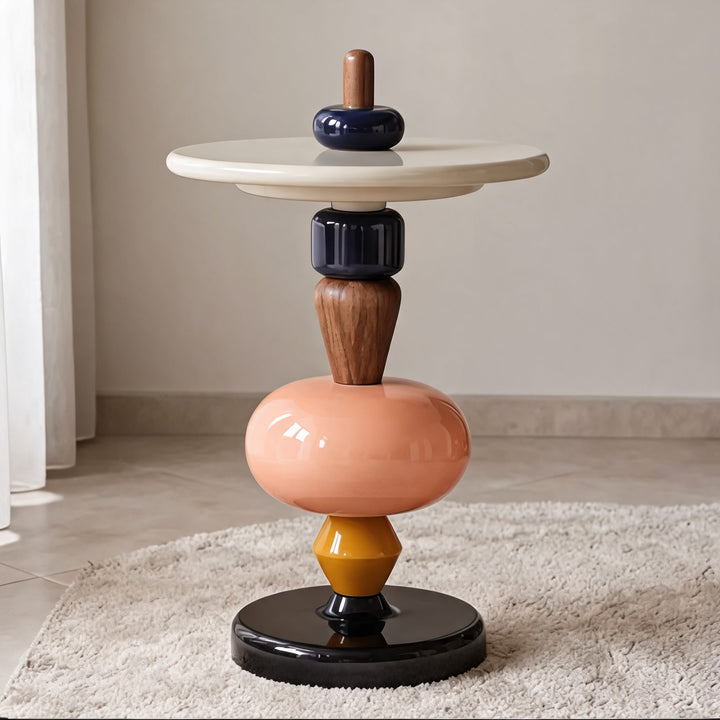 Scandinavian Style Modular Side Table Lightweight Wooden Accent Table with Versatile Design