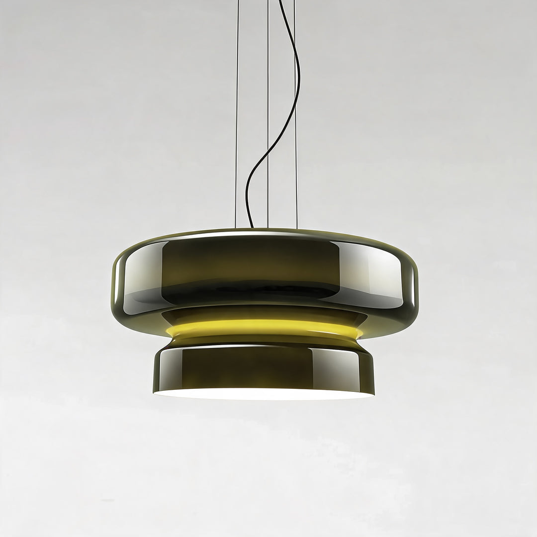 Modern Glass Pendant Lamp Adjustable Hanging Light LED Fixture for Kitchen and Dining