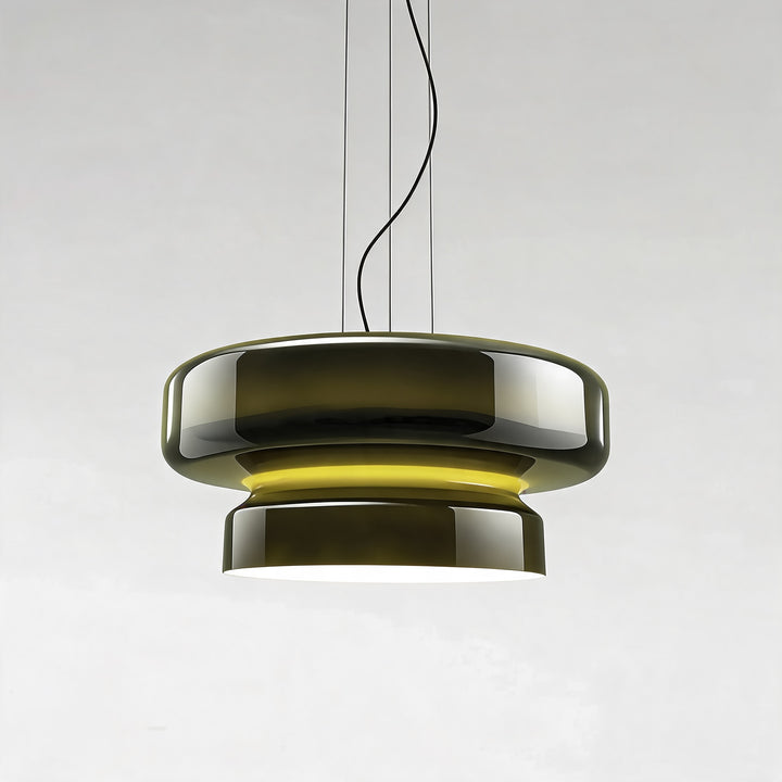Modern Glass Pendant Lamp Adjustable Hanging Light LED Fixture for Kitchen and Dining