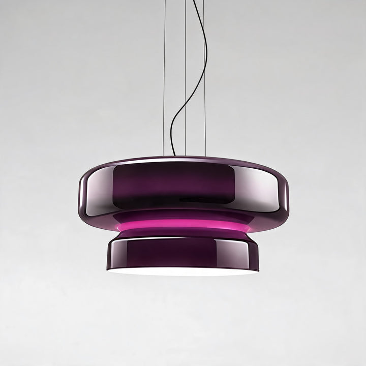 Modern Glass Pendant Lamp Adjustable Hanging Light LED Fixture for Kitchen and Dining
