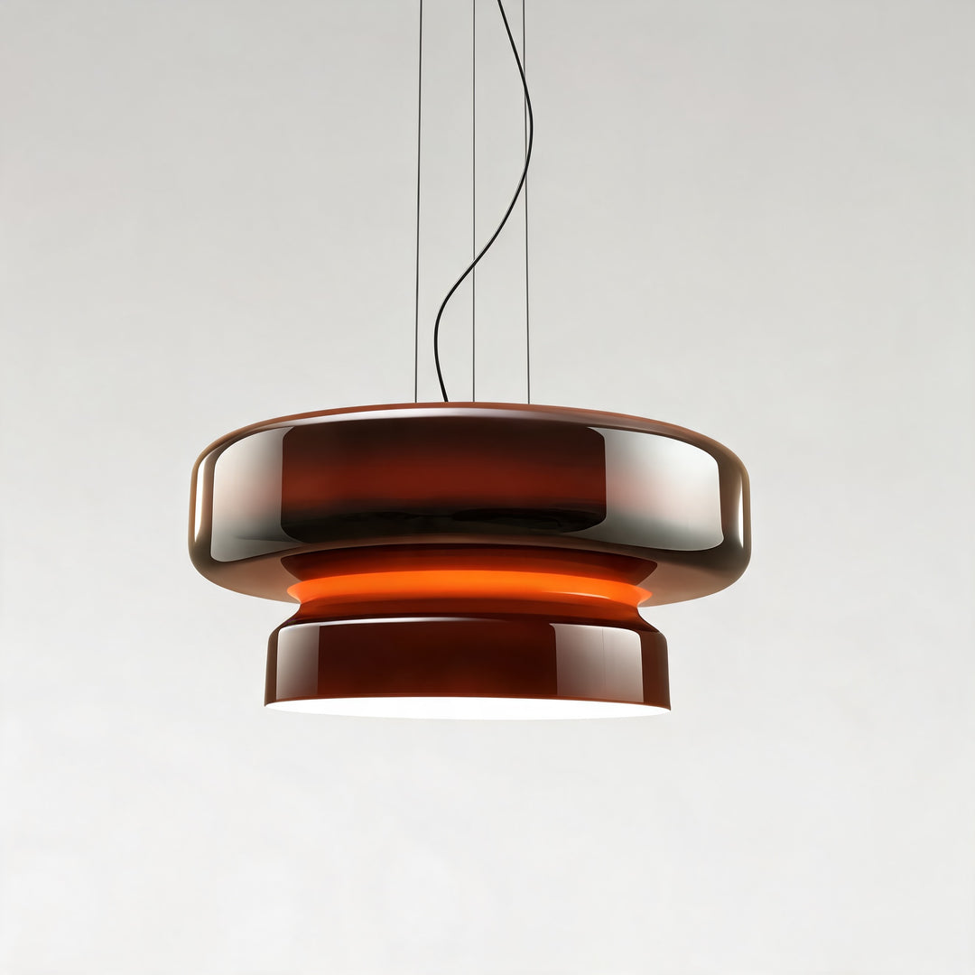 Modern Glass Pendant Lamp Adjustable Hanging Light LED Fixture for Kitchen and Dining