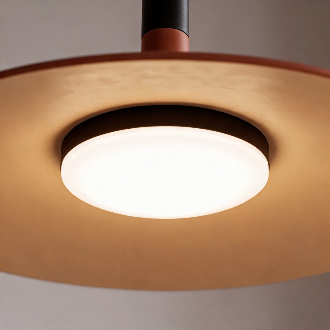 Modern Pendant Light Hanging Fixture in Concrete with Dimmable LED for Kitchen Island Lighting