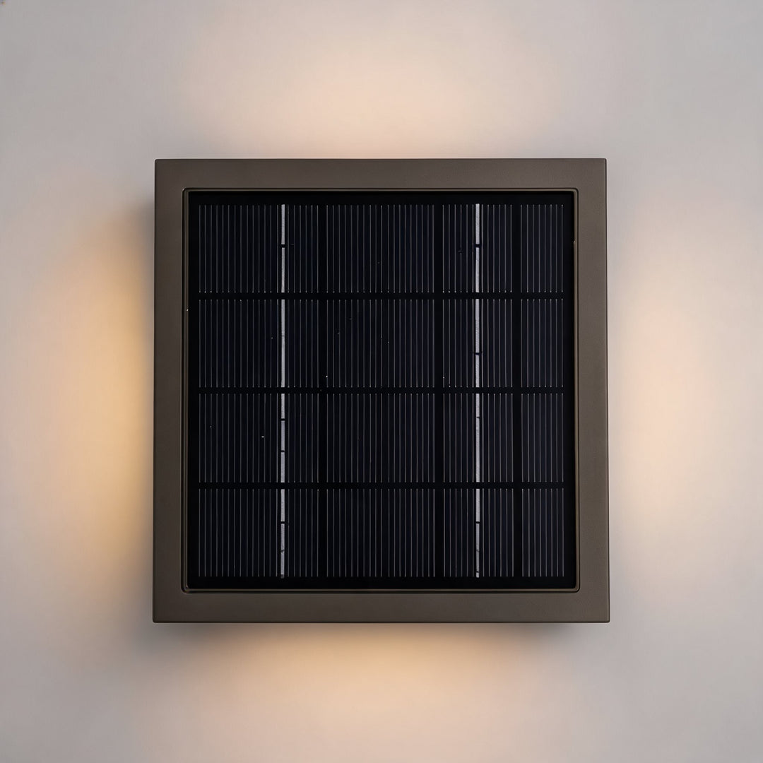Solar Powered Modern Square Outdoor Garden Lights Waterproof Stainless Steel LED Deck Light
