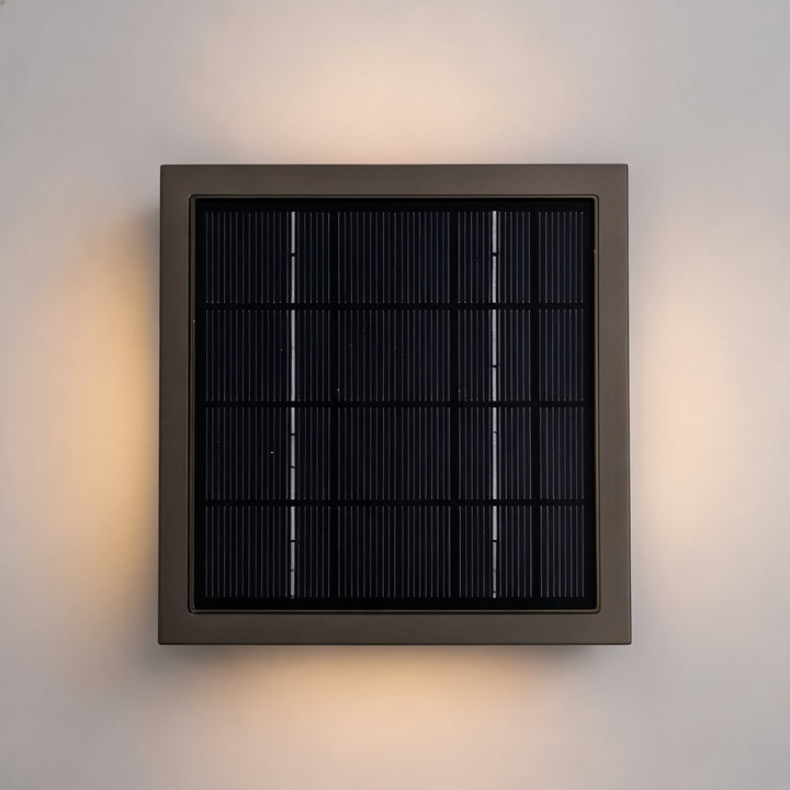 Solar Powered Modern Square Outdoor Garden Lights Waterproof Stainless Steel LED Deck Light
