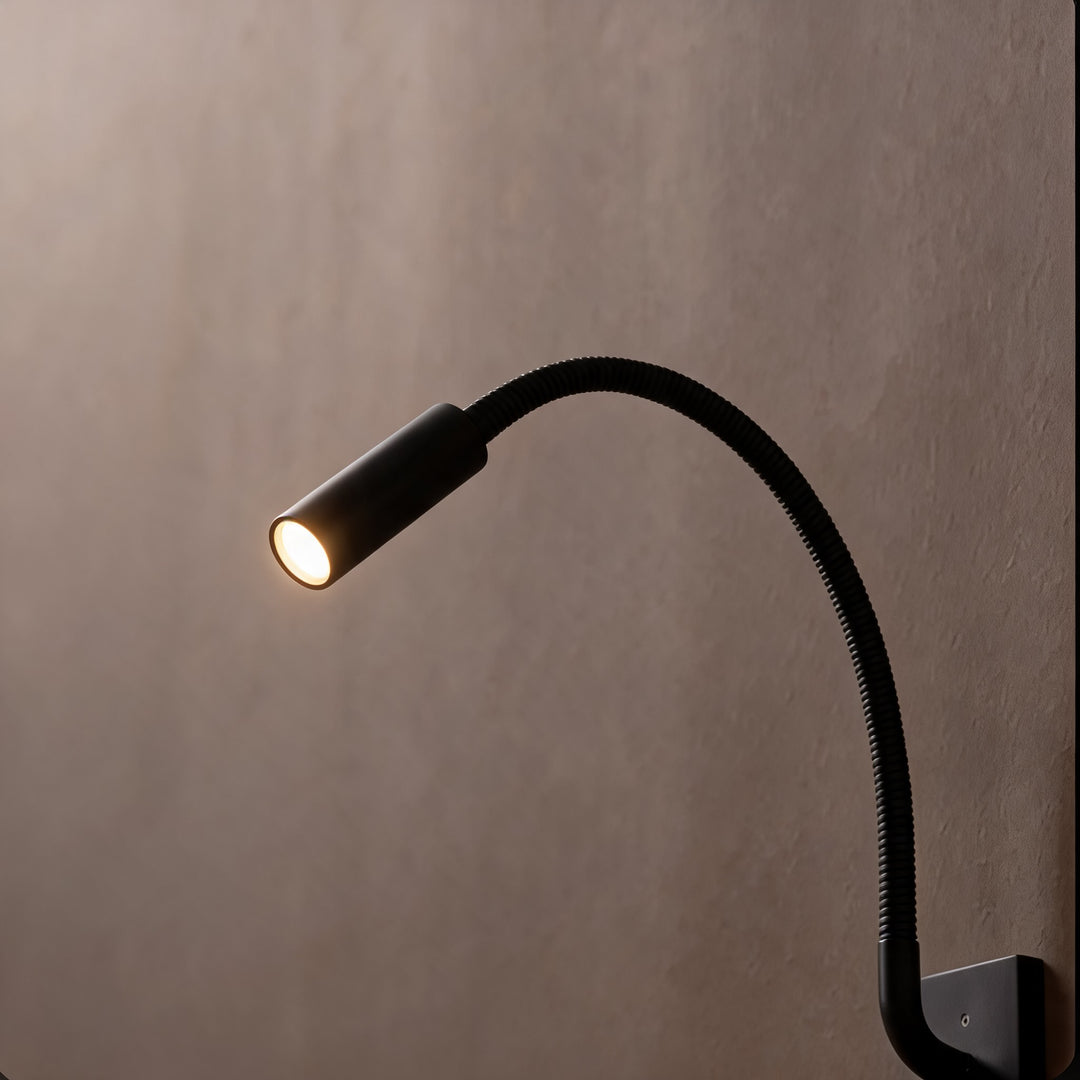 Industrial Wall Light Adjustable Gooseneck Aluminum Integrated LED Task Lamp 3000K Warm White