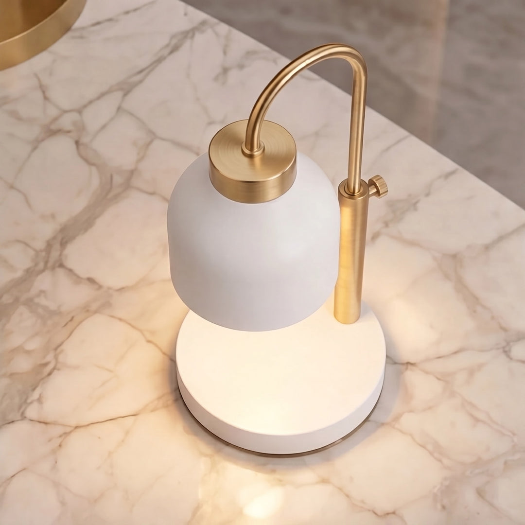 Modern Adjustable Candle Warmer Lamp with Metal Construction and Dimmable Feature for Large Jars