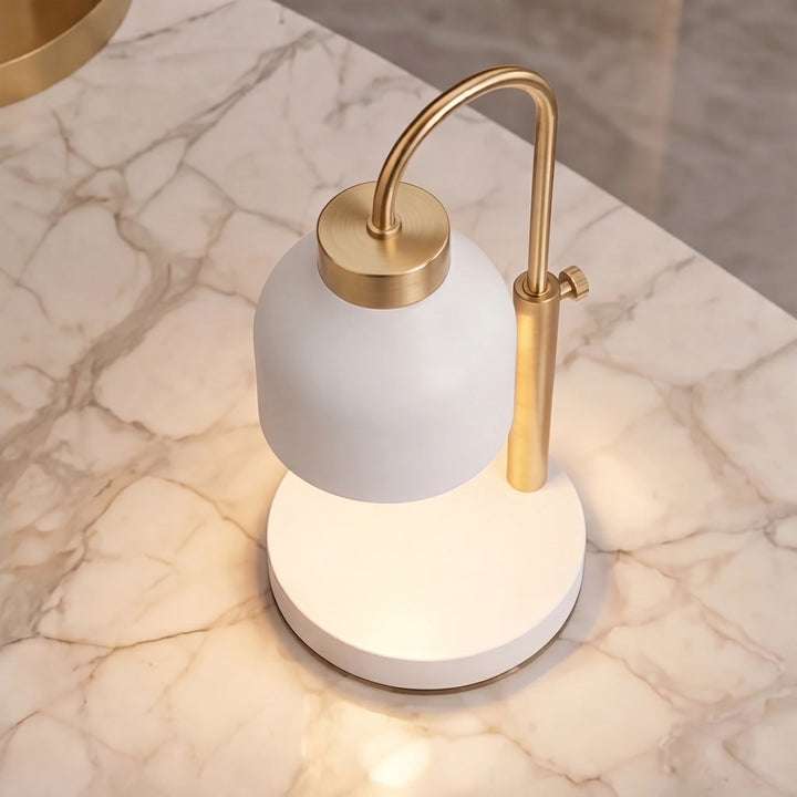 Modern Adjustable Candle Warmer Lamp with Metal Construction and Dimmable Feature for Large Jars