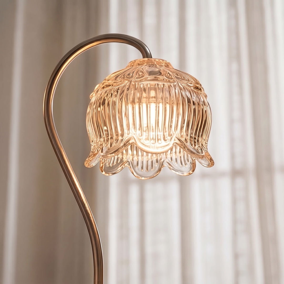 Modern Glass Candle Warmer Lamp Adjustable Dimmer LED Light for Cozy Ambiance and Safe Fragrance