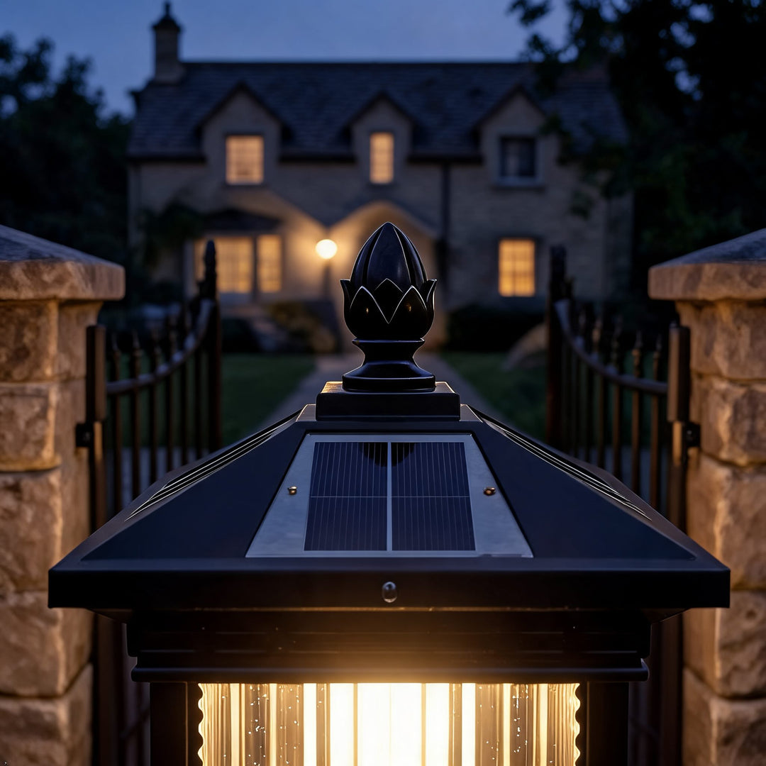 Modern Solar Garden Light Wall Mounted Die-Cast Aluminum Adjustable Dimmable LED Waterproof