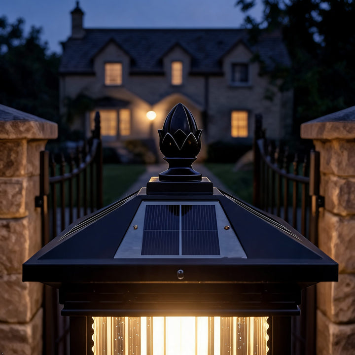 Modern Solar Garden Light Wall Mounted Die-Cast Aluminum Adjustable Dimmable LED Waterproof