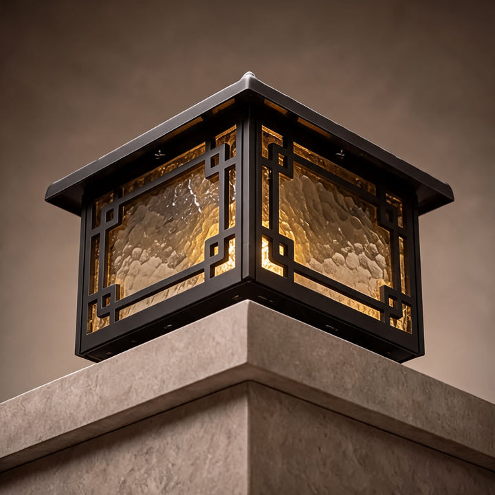 Solar Garden Lights European Style Outdoor Pillar Light Waterproof Aluminum Adjustable IP54