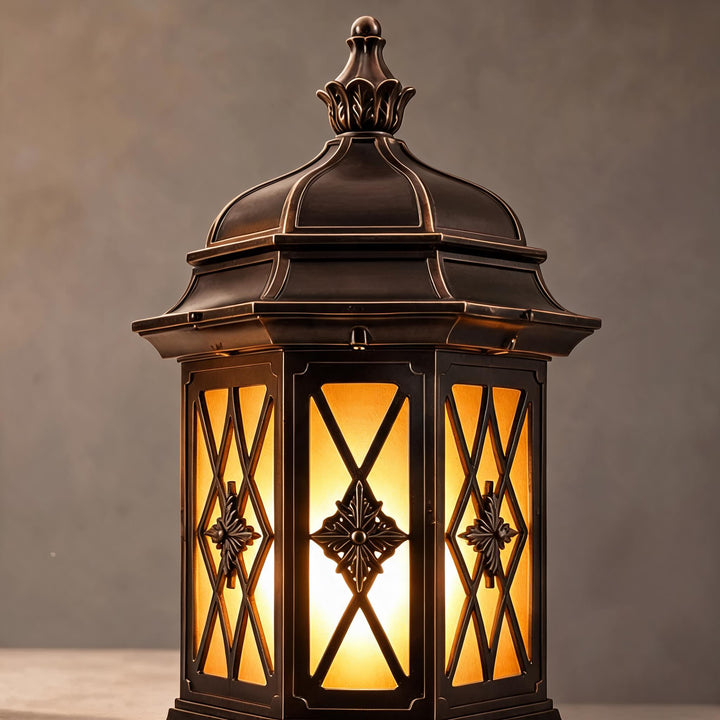 Modern Outdoor Pillar Light Wall Mounted Aluminum E27 Socket with Frosted Glass Shade
