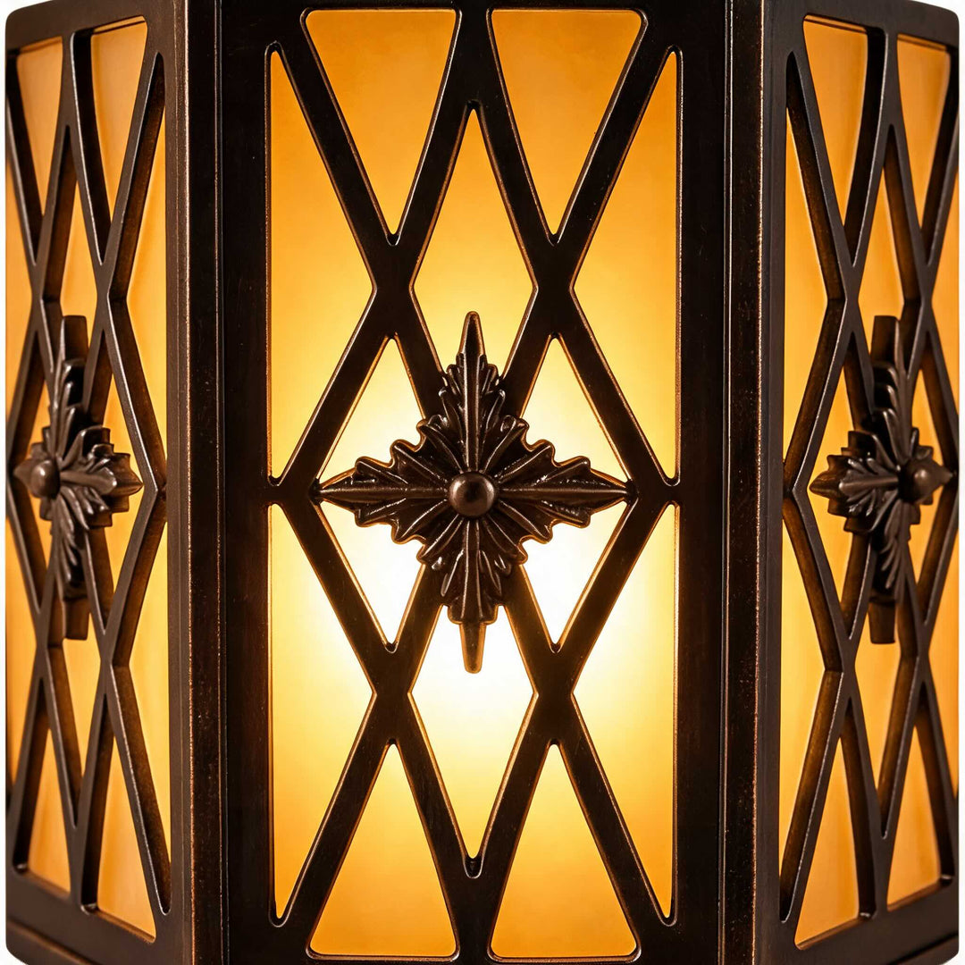 Modern Outdoor Pillar Light Wall Mounted Aluminum E27 Socket with Frosted Glass Shade