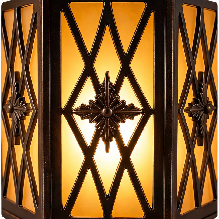 Modern Outdoor Pillar Light Wall Mounted Aluminum E27 Socket with Frosted Glass Shade