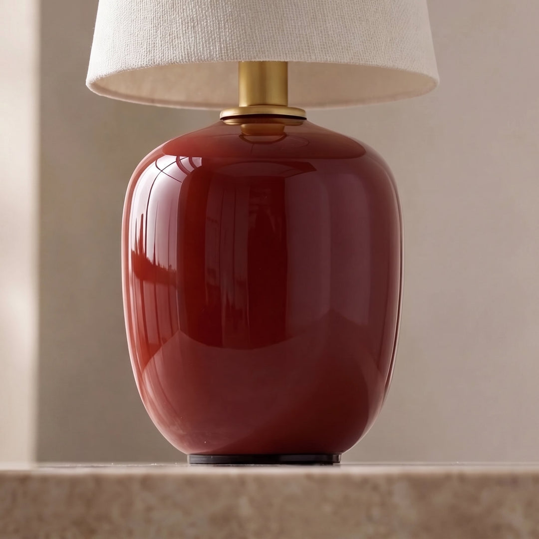 Modern Ceramic Table Lamp Cordless Adjustable LED Warm Cream and Sand Taupe Finish