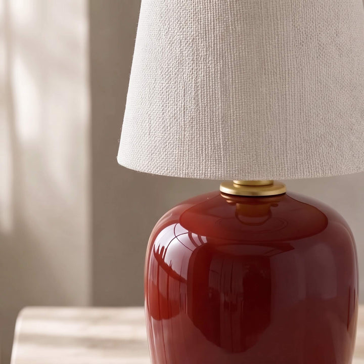 Modern Ceramic Table Lamp Cordless Adjustable LED Warm Cream and Sand Taupe Finish