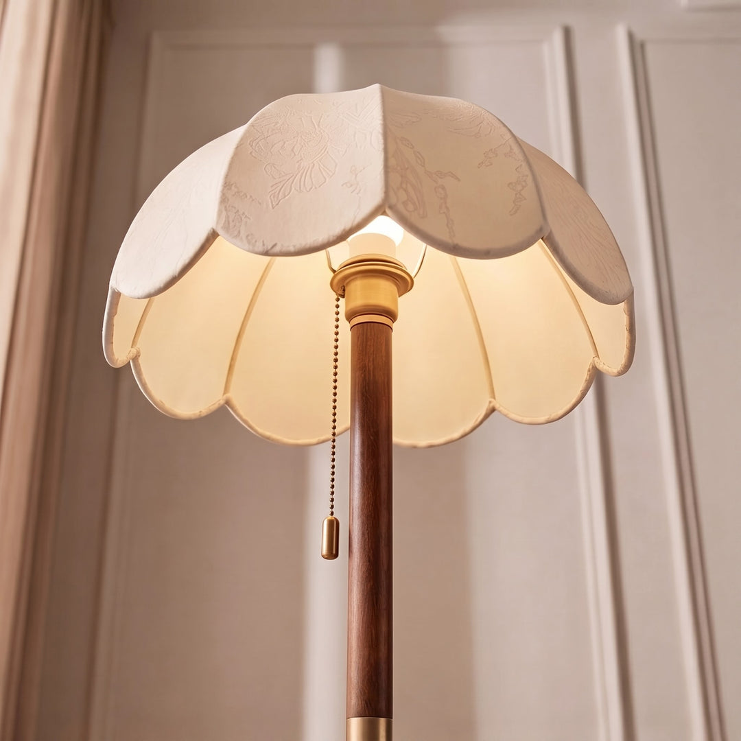Modern Table Lamp with Fabric Shade and Wooden Base E14 Bulb Compatible for Bedroom or Office