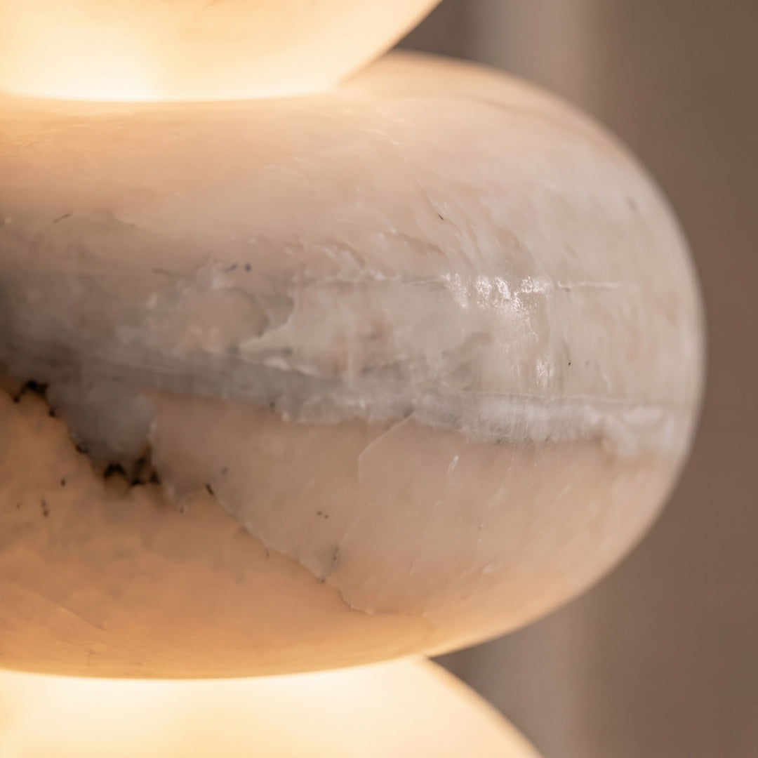Minimalist Pendant Lamp with Marble Shade and Warm LED Light for Kitchen Pendant Lighting