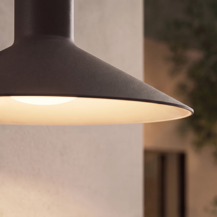 Modern Outdoor Wall Light Waterproof Metal Adjustable LED Wide Cone Design