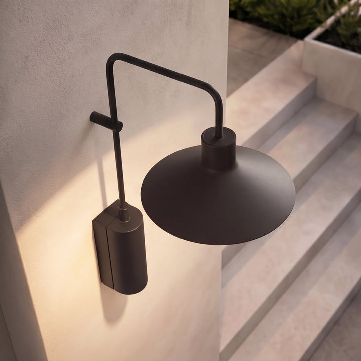 Modern Outdoor Wall Light Waterproof Metal Adjustable LED Wide Cone Design