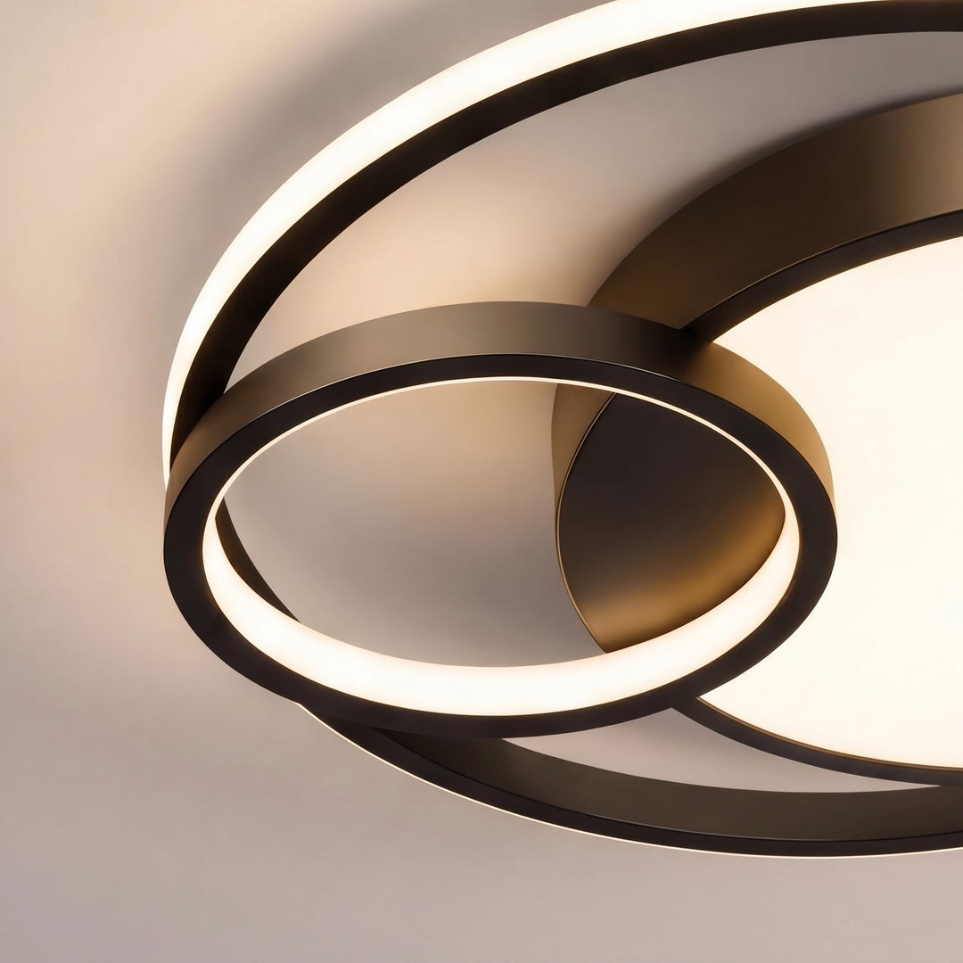 Modern Nordic Flush Mount Ceiling Light Metal LED Fixture for Bedroom