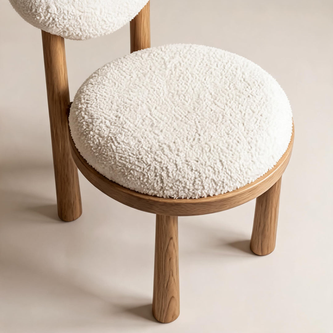 Modern Dining Chairs Armless Solid Wood Frame Upholstered Cushion Comfortable Seating