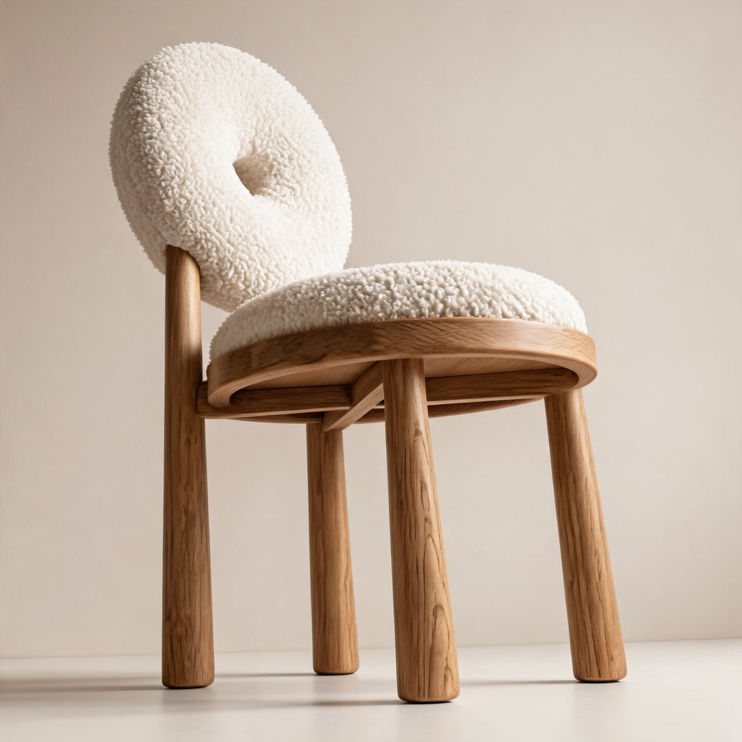 Modern Dining Chairs Armless Solid Wood Frame Upholstered Cushion Comfortable Seating
