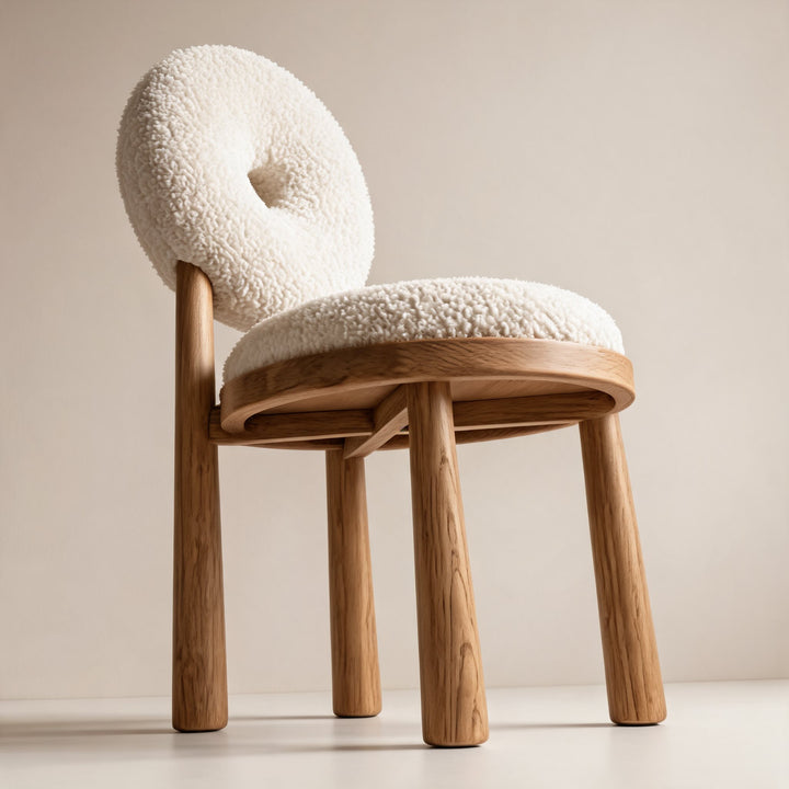 Modern Dining Chairs Armless Solid Wood Frame Upholstered Cushion Comfortable Seating