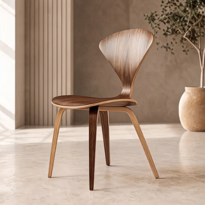Modern Black Dining Chairs Set of 4 with Ergonomic Bentwood Butterfly Backrest for Dining Rooms