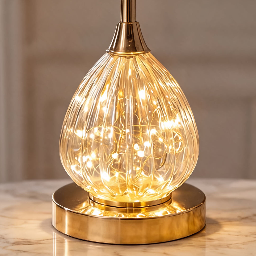 Nordic Style Table Lamp with Iron Base E27 Socket 4W LED Soft Warm Light for Bedside Use