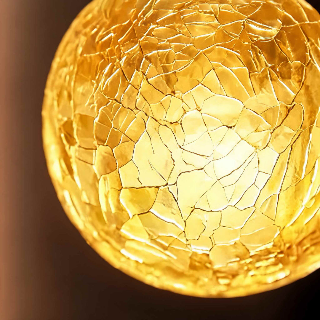 French Style Three-Head Table Lamp with Colored Glass Shades and Walnut Metal Base LED 7W