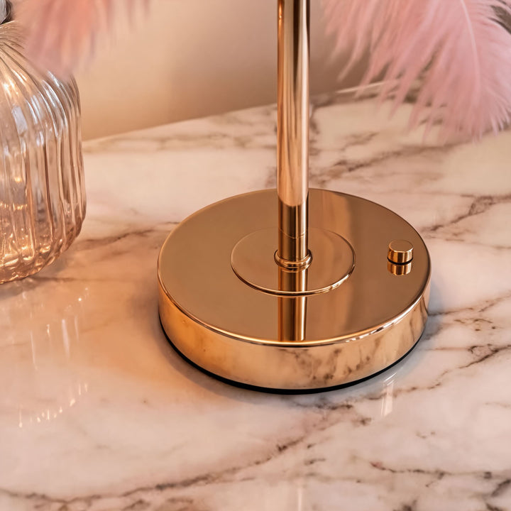 Nordic Style Table Lamp USB Powered LED Light Adjustable Color Temperature with Iron Base