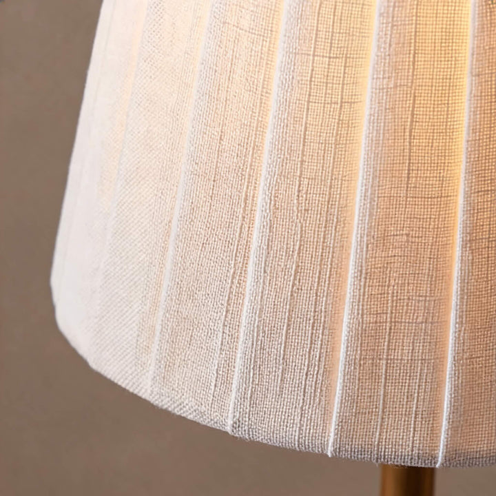 Luxury Brass Linear Chandelier with 6 Pleated Fabric Shades – Modern Adjustable Dining Room & Kitchen Island Pendant Light