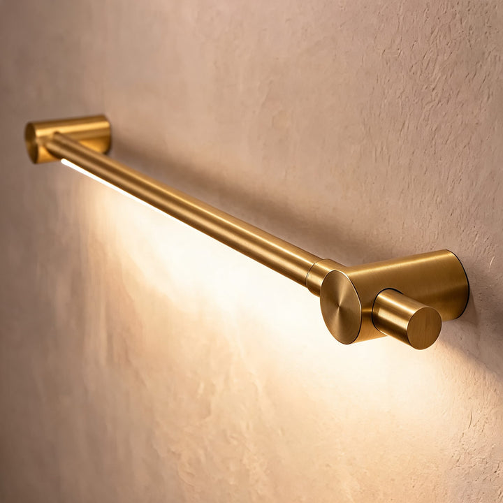 Modern Brass Bathroom Vanity Light Wall Mounted LED Fixture with Acrylic Shade 35.4 Inches