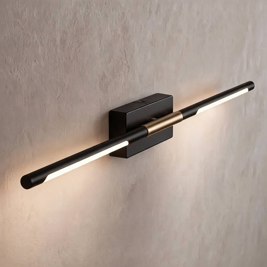 Modern Bathroom Vanity Light Bar Wall Mounted Black Acrylic LED Fixture for Soft Illumination