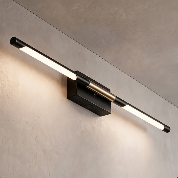 Modern Bathroom Vanity Light Bar Wall Mounted Black Acrylic LED Fixture for Soft Illumination