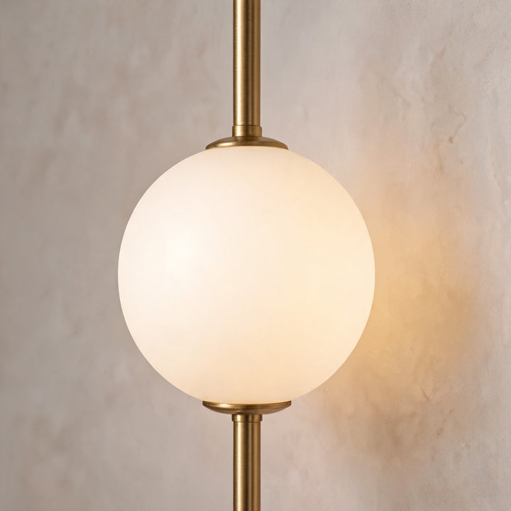 Modern Wall Light Sconce Adjustable Glass LED Fixture with Three Lights for Home Decor