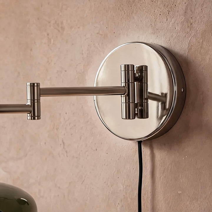 Modern Wall Sconce Lighting with Adjustable Arm and Metal Shade for Versatile Plug-in Use
