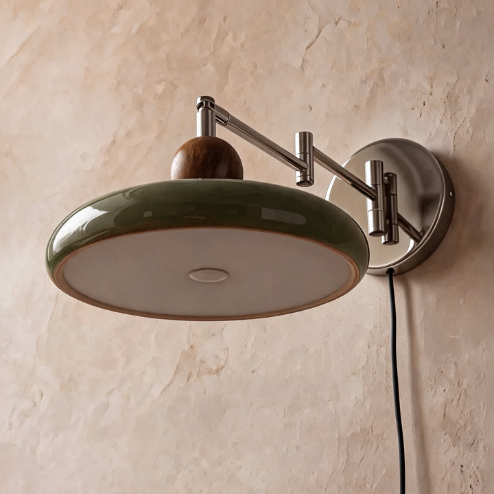 Modern Wall Sconce Lighting with Adjustable Arm and Metal Shade for Versatile Plug-in Use