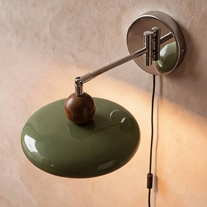 Modern Wall Sconce Lighting with Adjustable Arm and Metal Shade for Versatile Plug-in Use