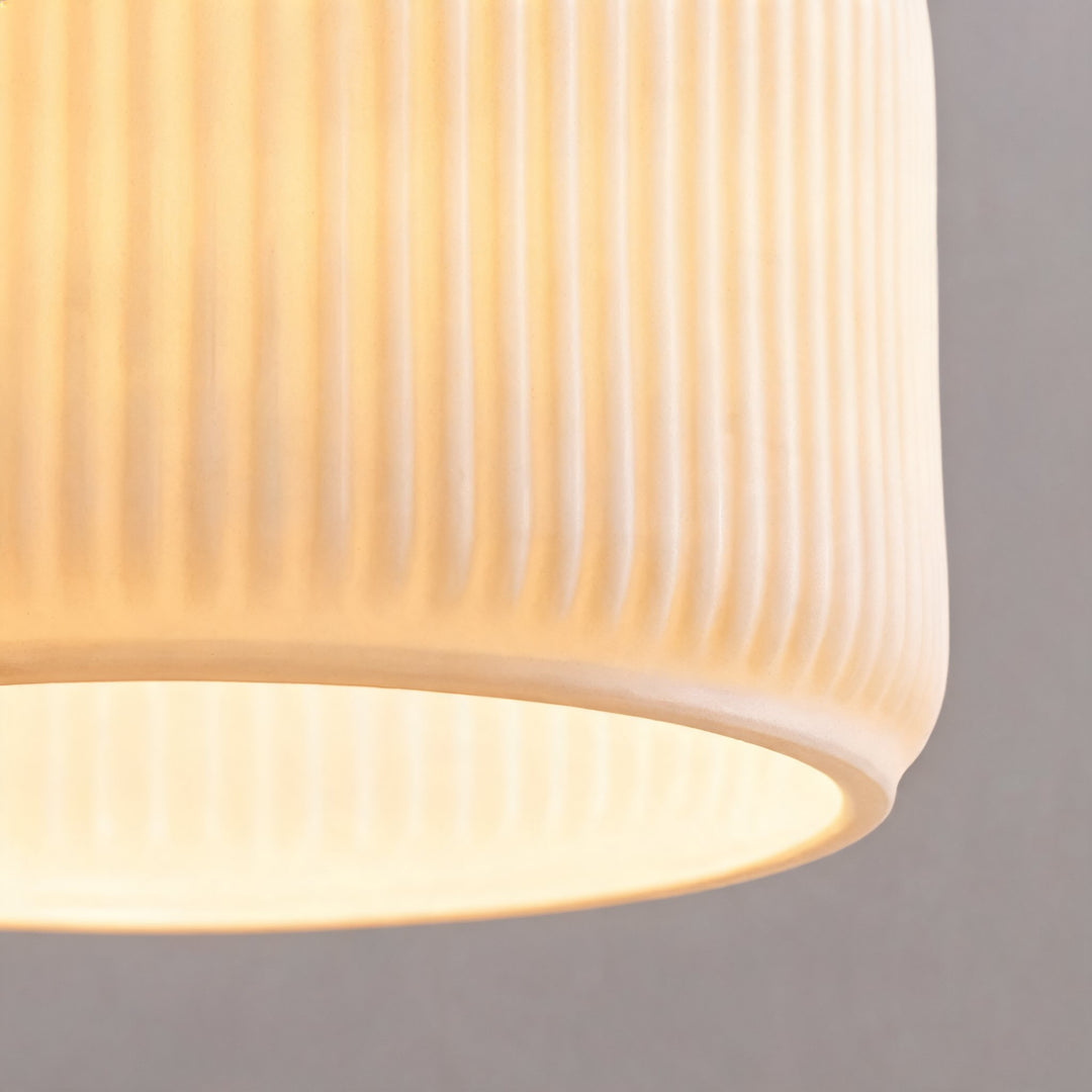 Modern Ceramic Wall Lamp Wall Mounted with Brass and Walnut Fittings Dimmable